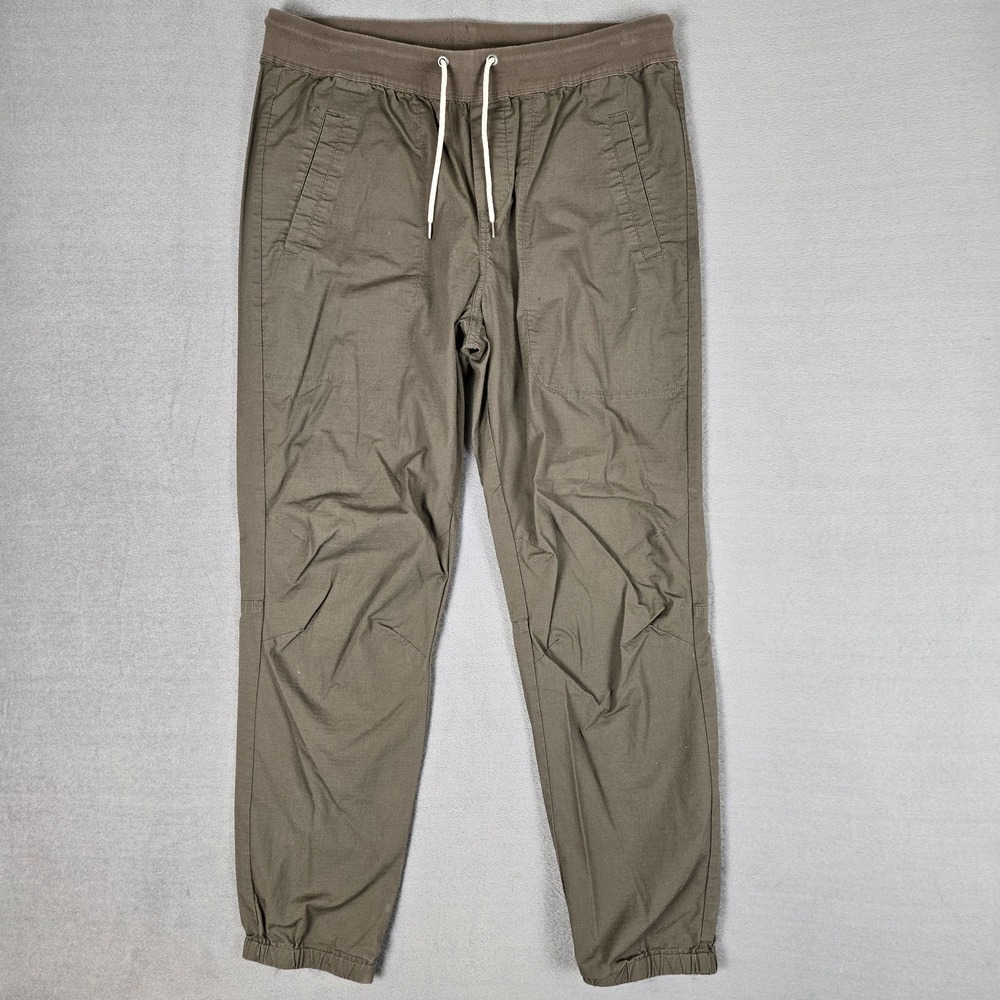 Vuori Pants‎ Mens XL Brown Ripstop Traveler Joggers Elastic Waist Stretch V434